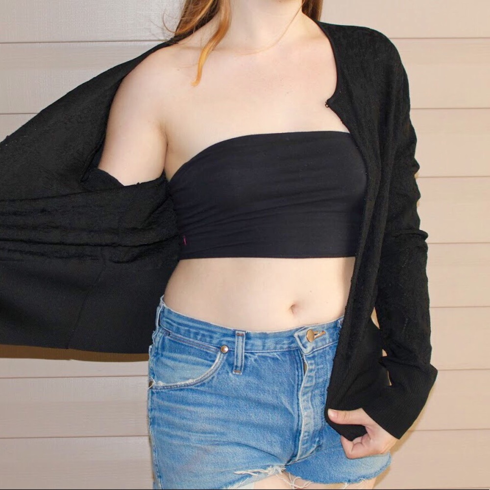 Black Floral Cardigan